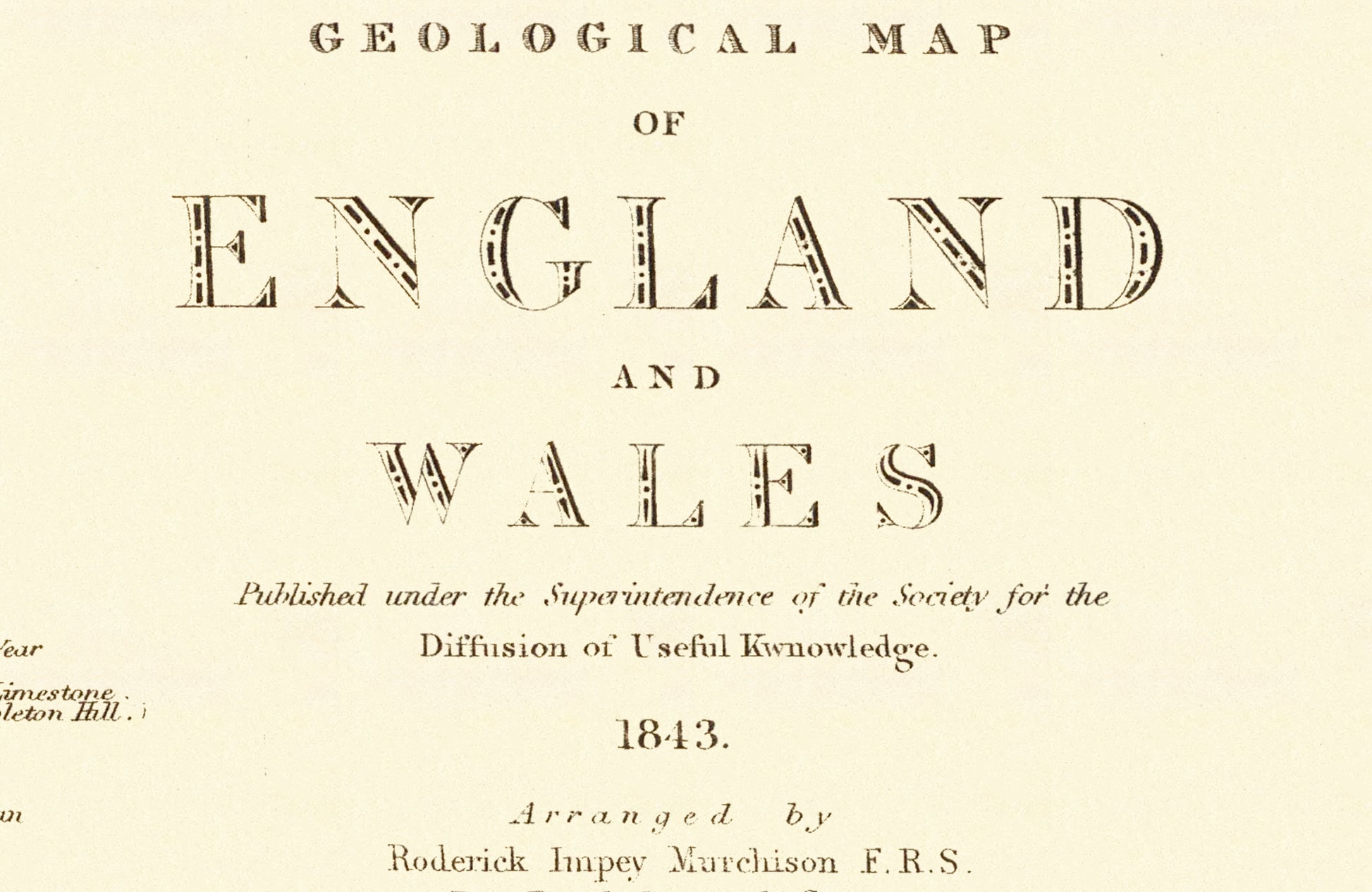 England Wales Geology Map, title