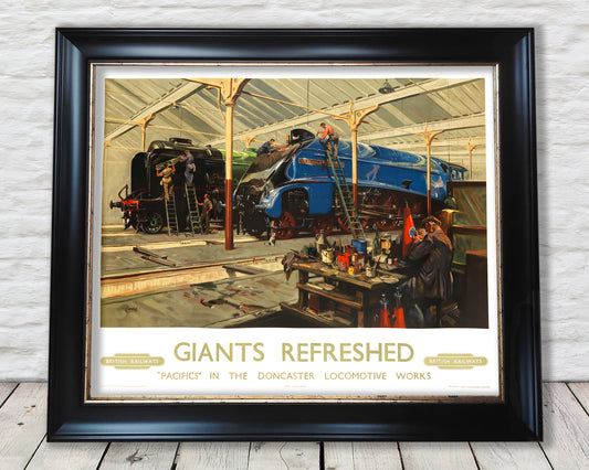 British Railways 'Giants Refreshed' print by Terence Cuneo 1947