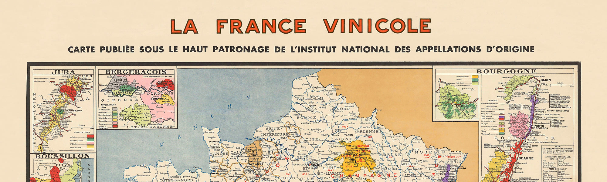 Wine map of France