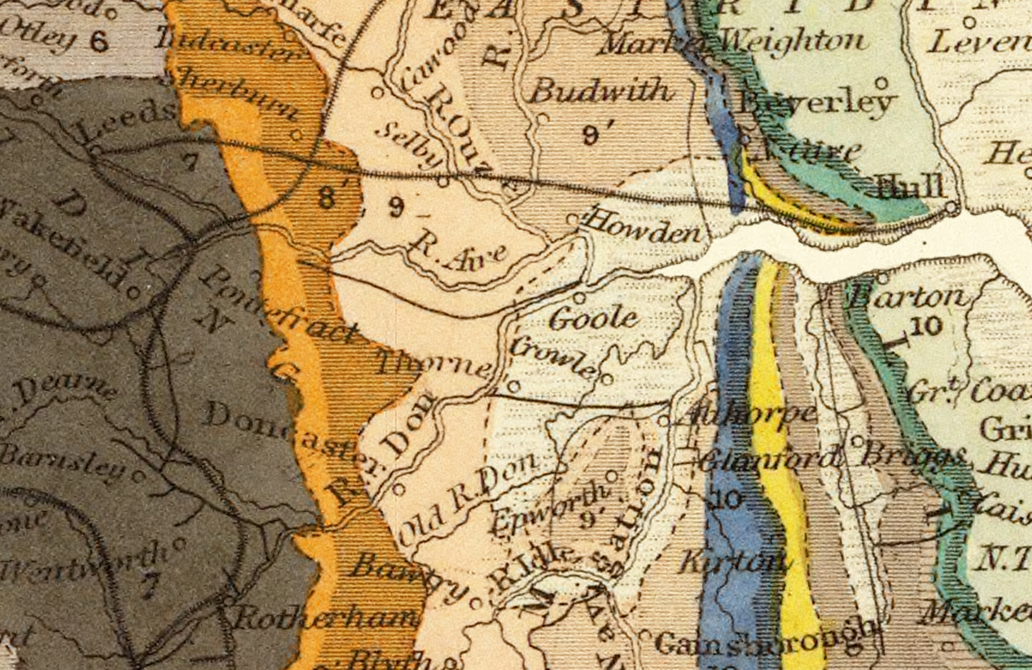 England Wales Geology Map, Yorkshire geology