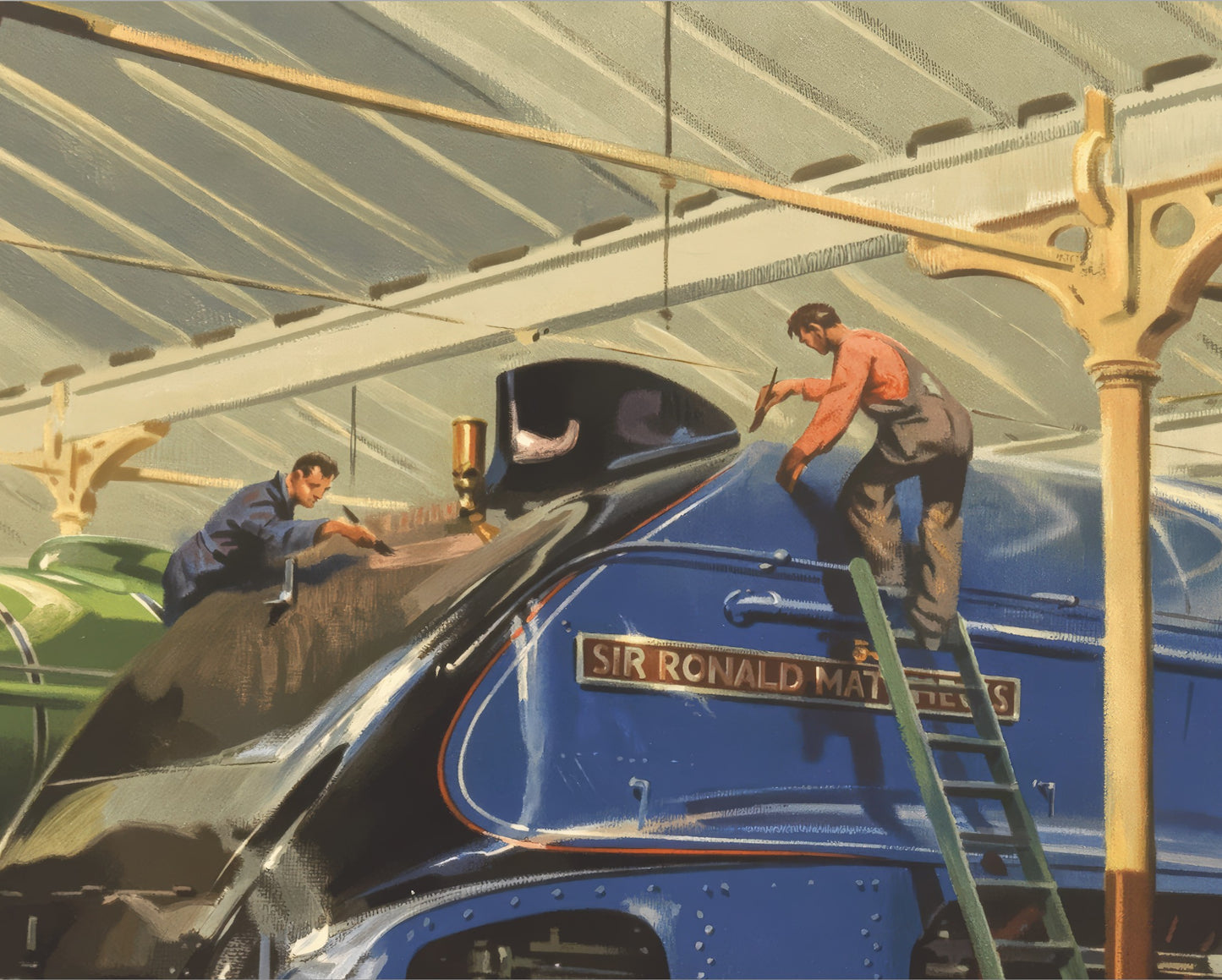 British Railways 'Giants Refreshed' print by Terence Cuneo 1947