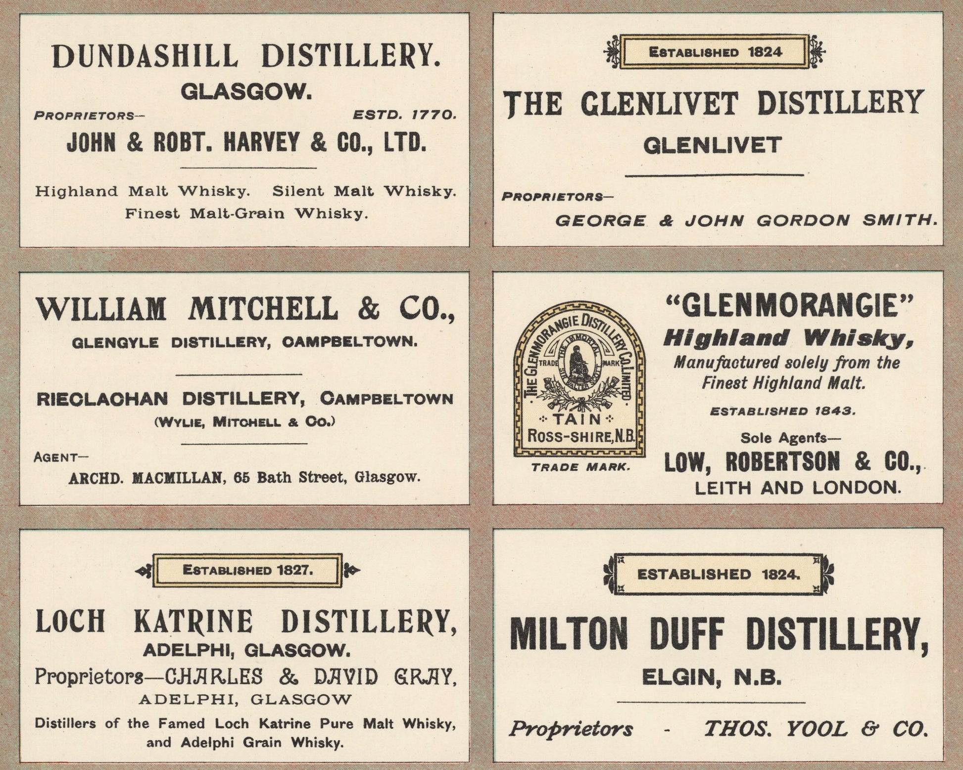 Scotland Distillery Map, Glemorangie advet