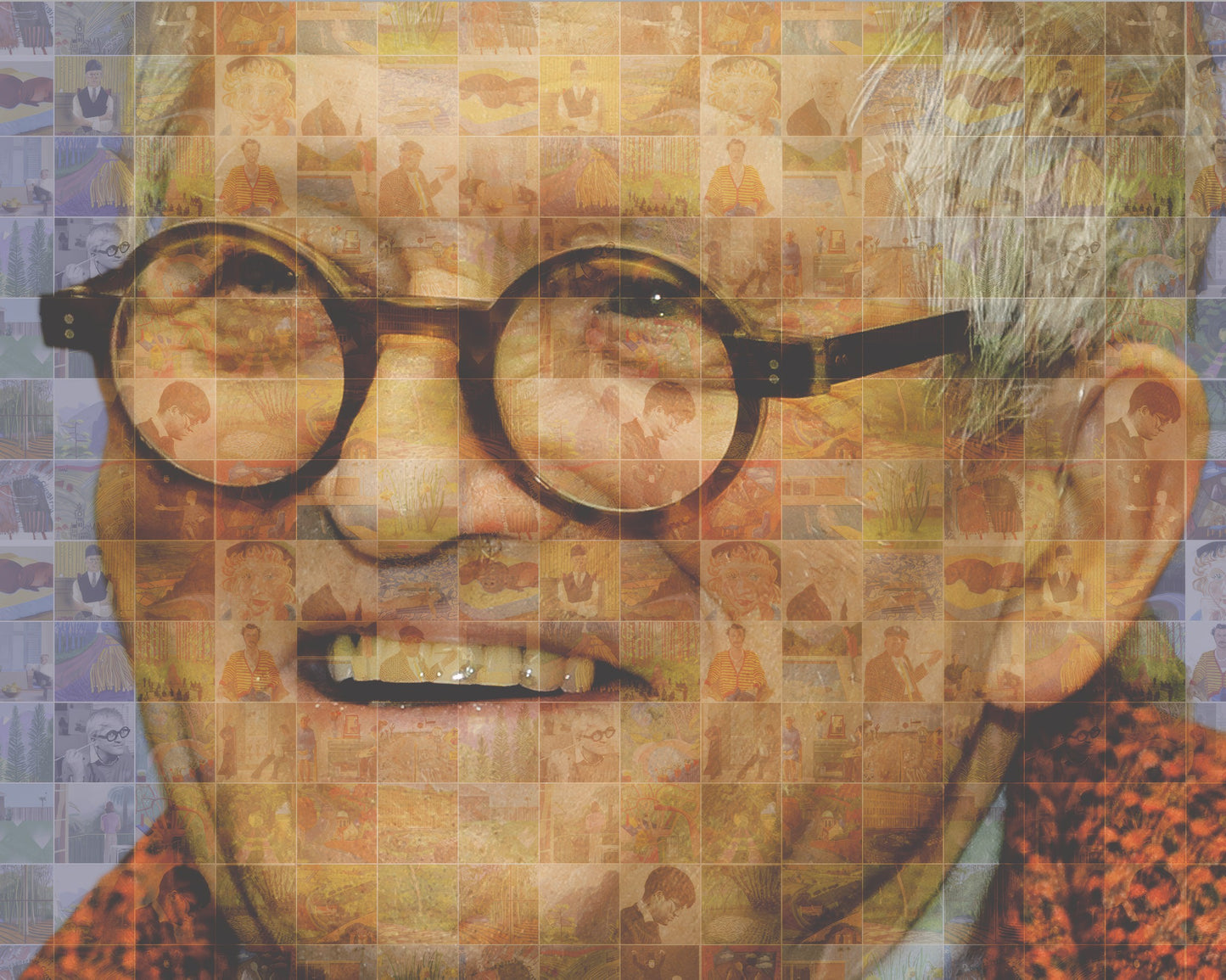 DAVID HOCKNEY Exclusive Photo Mosaic Tribute Print (unframed)