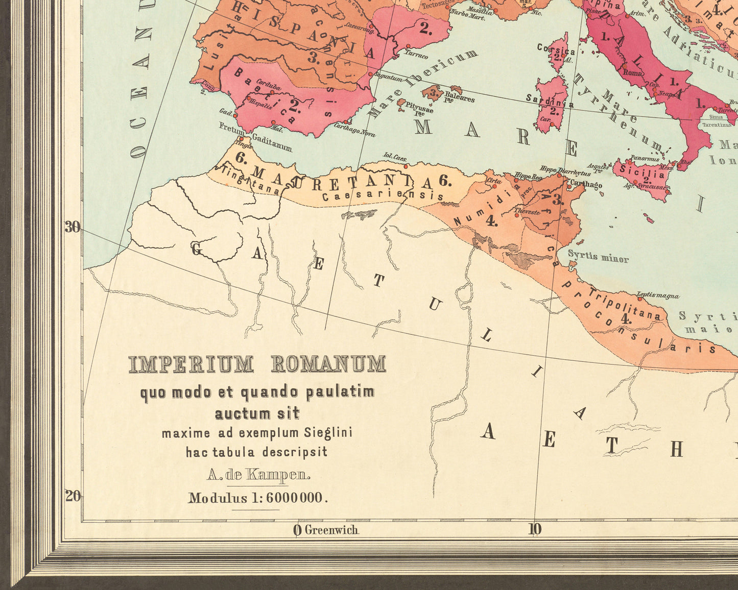 Roman Empire Map by Albert Von Kampen