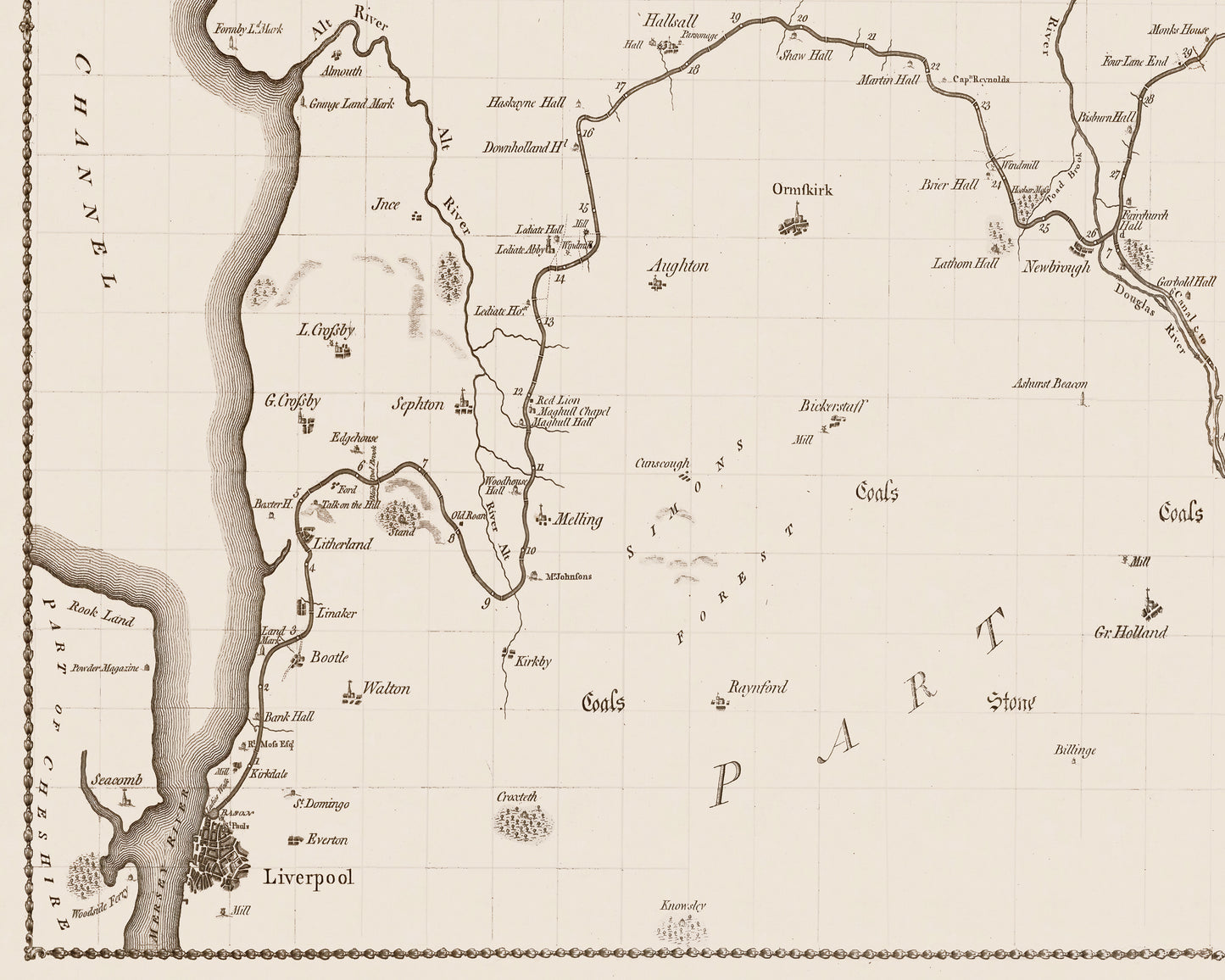 Leeds and Liverpool Canal map, liverpool