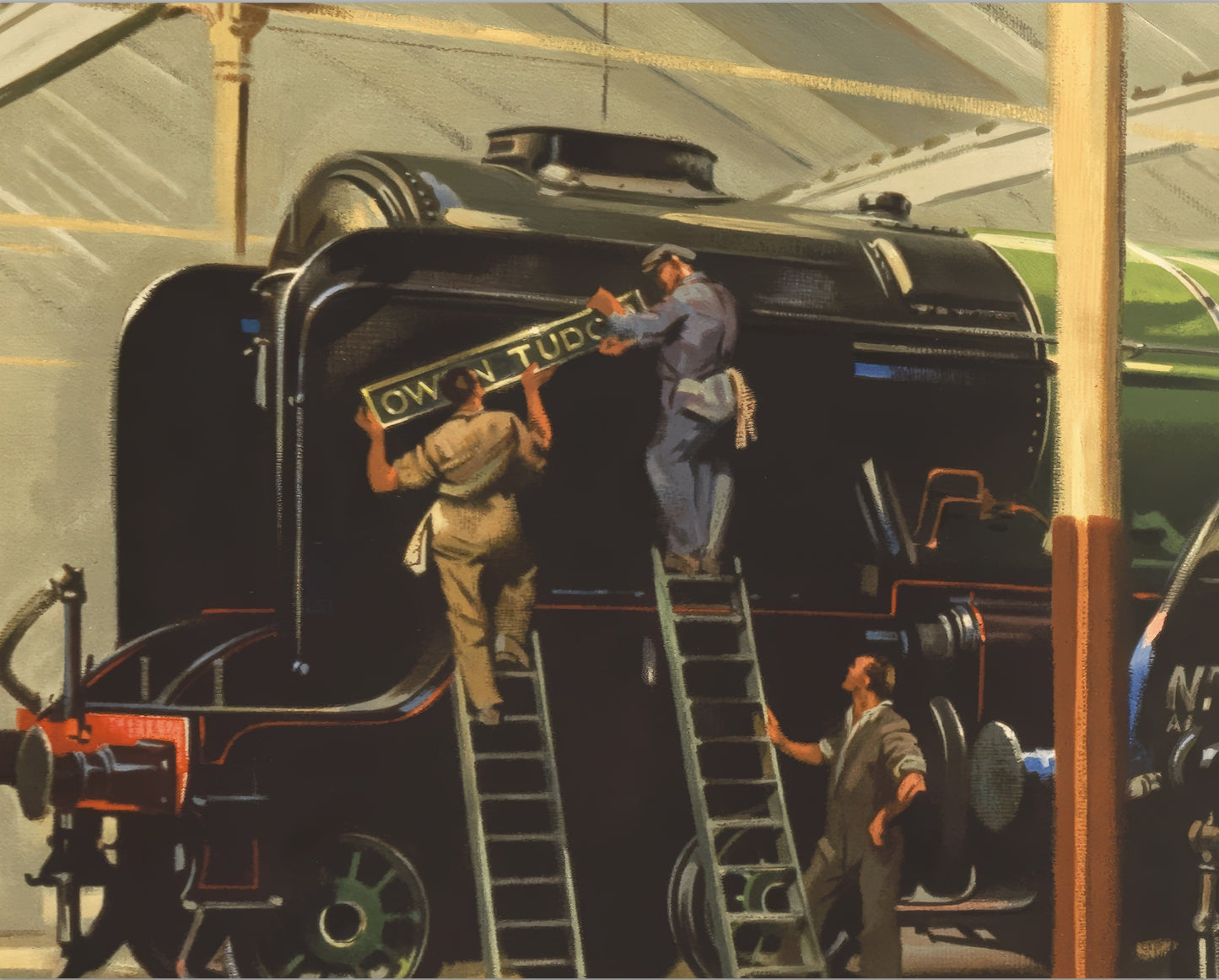 British Railways 'Giants Refreshed' print by Terence Cuneo 1947