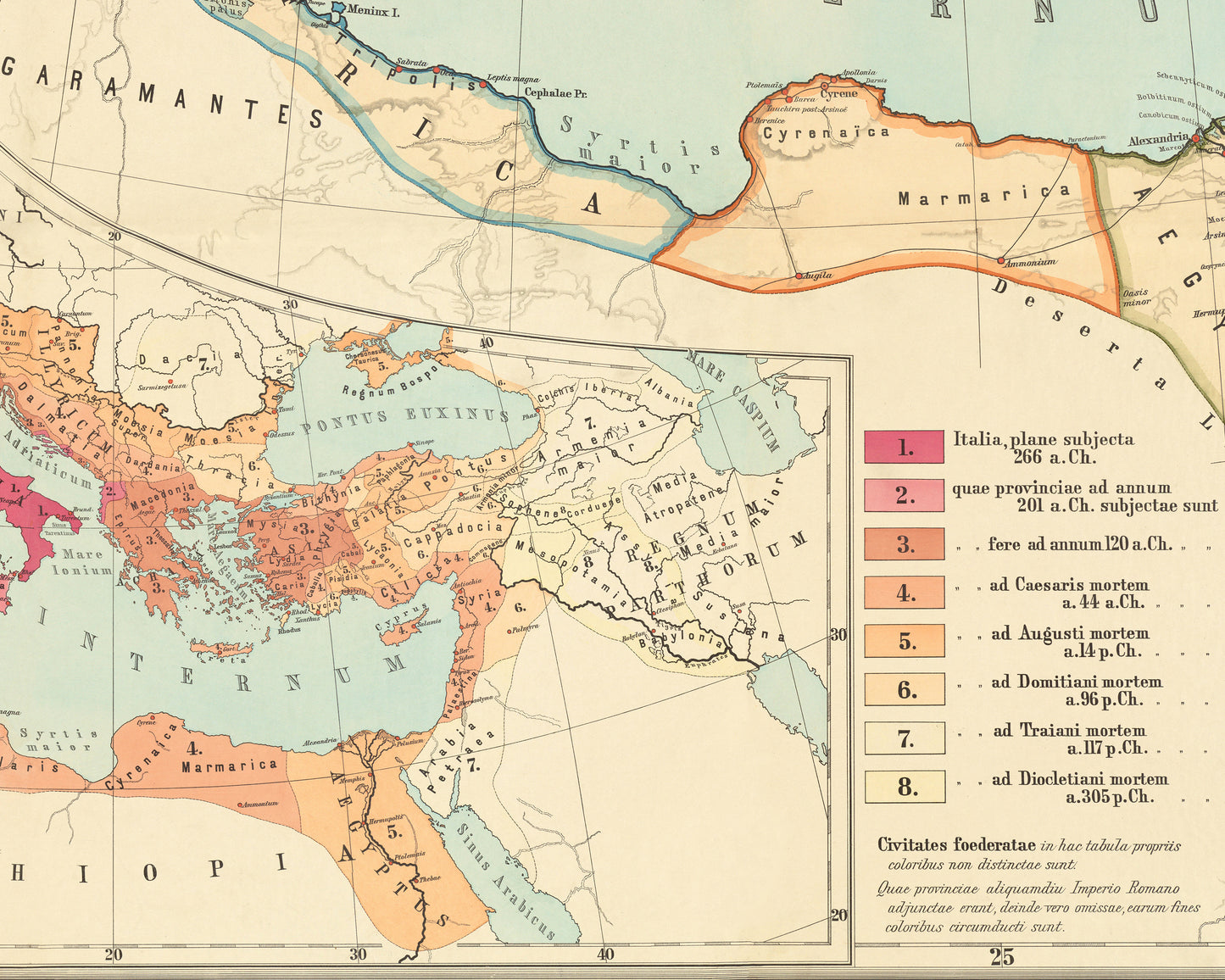 Roman Empire Map by Albert Von Kampen