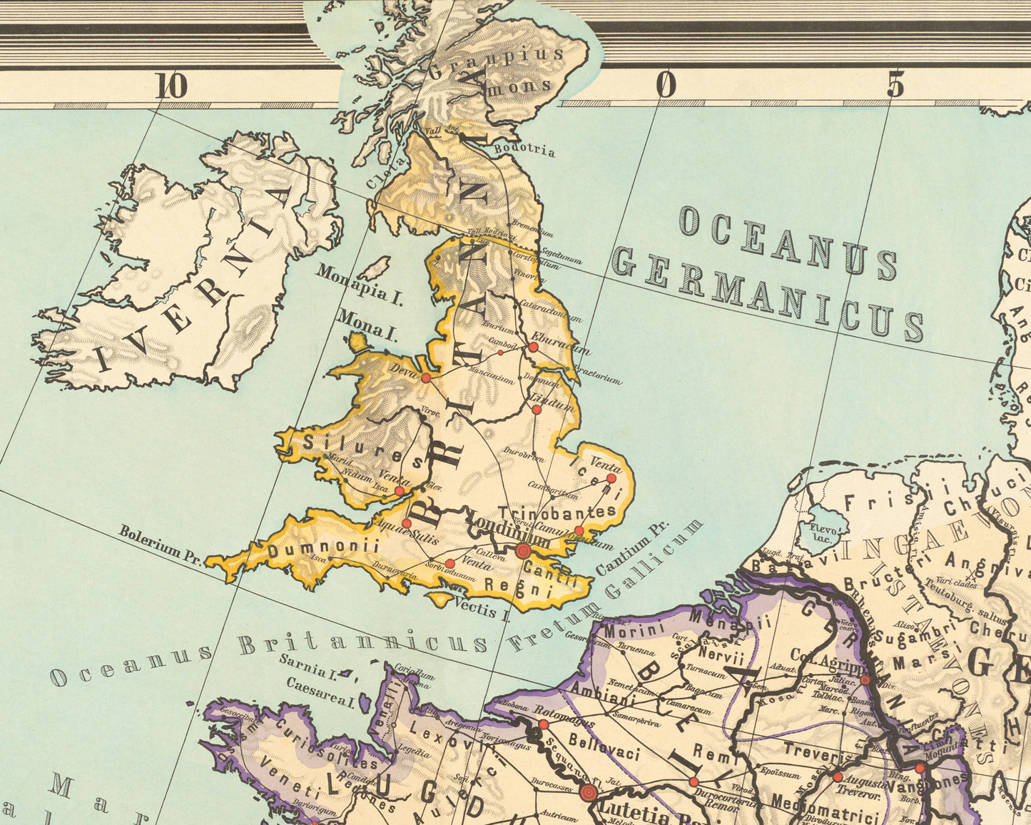 Roman Empire Map by Albert Von Kampen