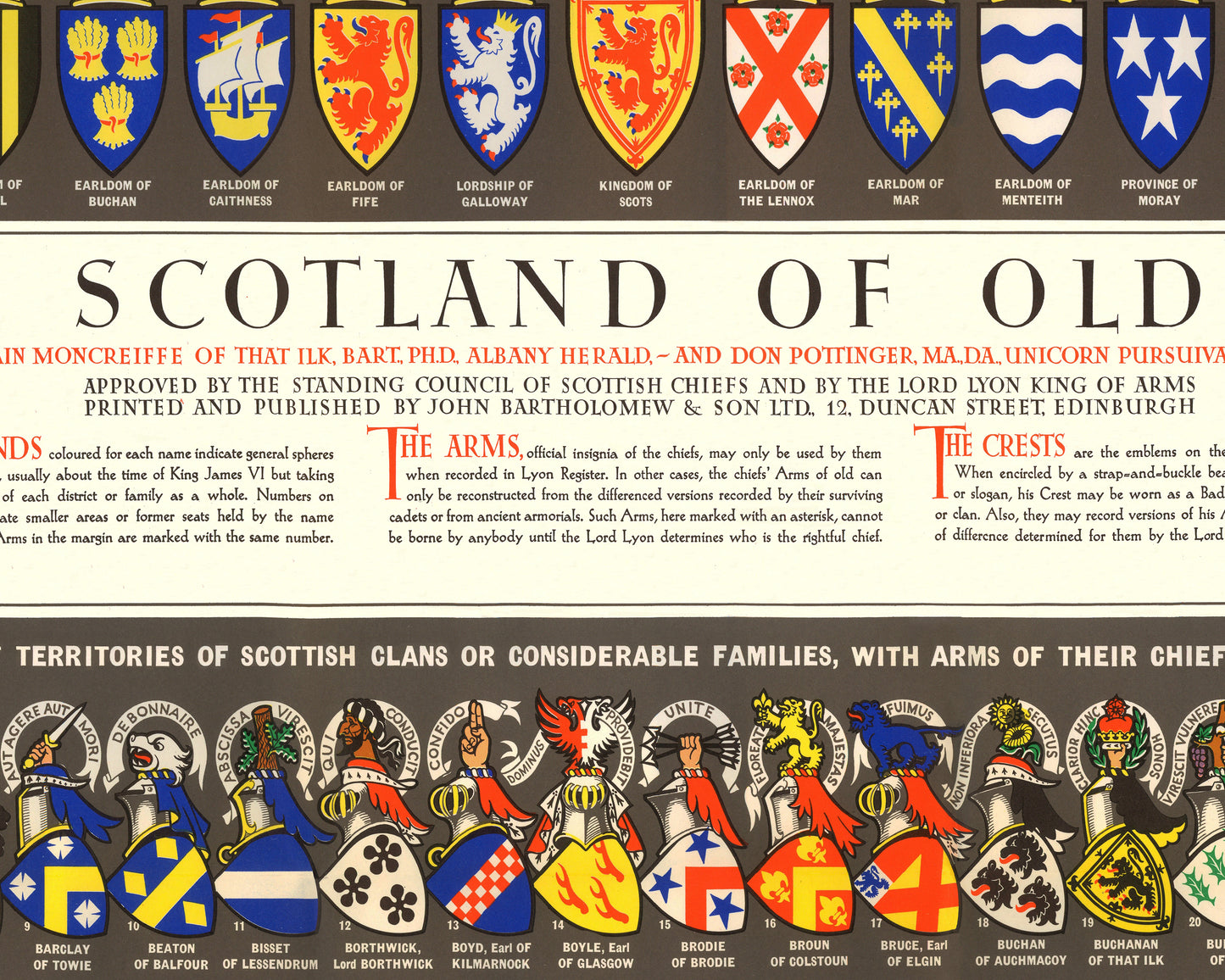 Clan Map of Scotland, Scotland of Old