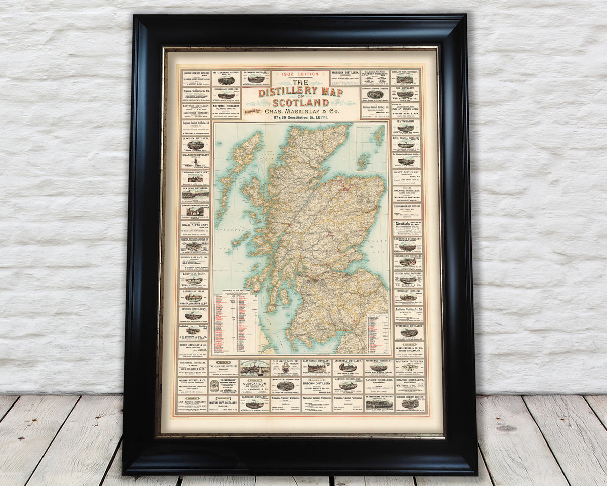 Scotland Map Loco Classic Maps and Prints - Exceptional quality prints affordable prices