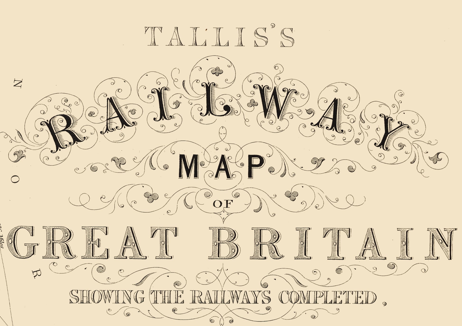 Old Rail Map UK, title